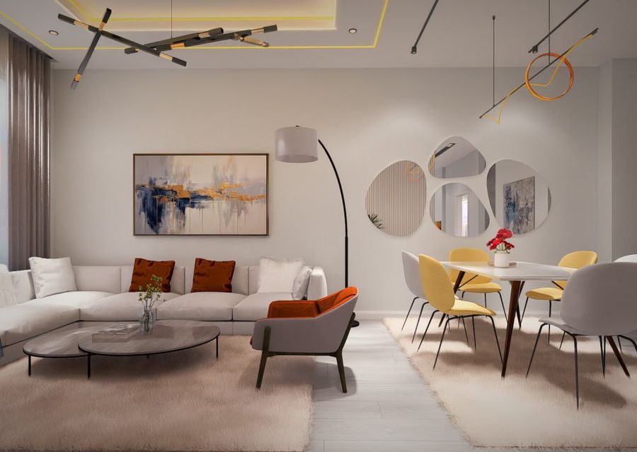 Modern apartment living room