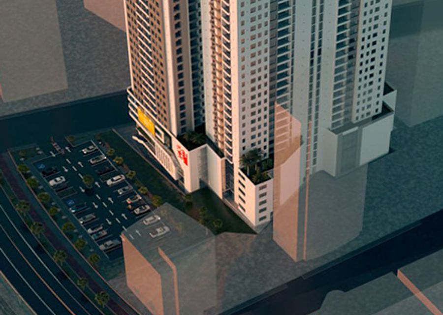 Getas towers aerial render